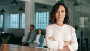 business woman helping with the selection process